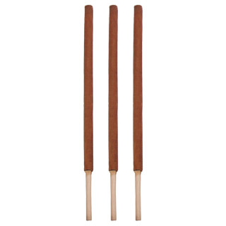 Fackeln mit Holzgriff, 3 Stück, ca. 69 cm mit Tropfschutzmanschette