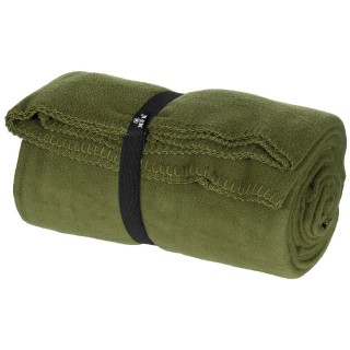 Fleece Decke 200 x 150 cm in Oliv mit Transportbeutel