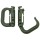 Karabiner aus Kunststoff für Molle-System (2er Pack) in Oliv