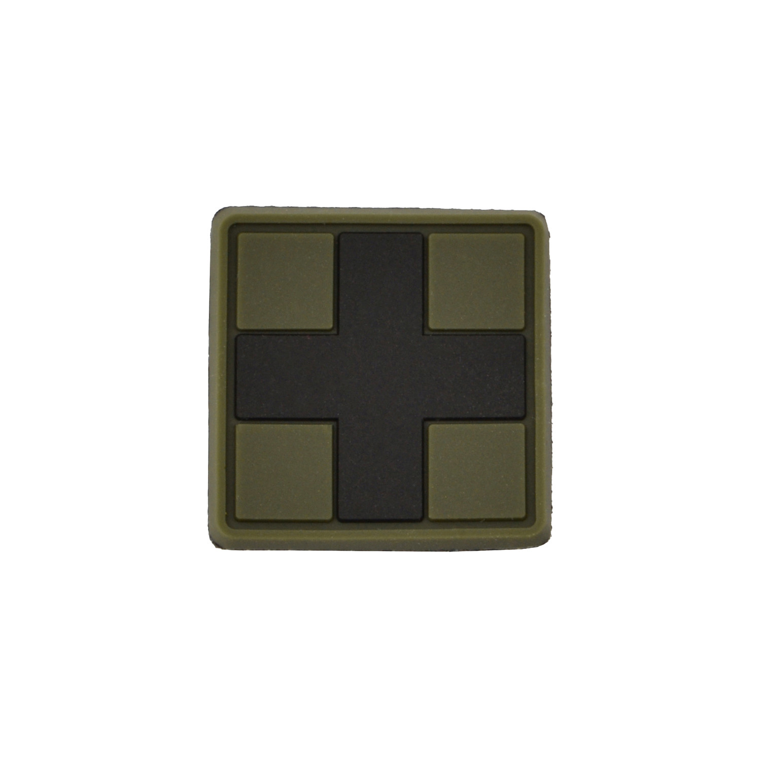 Klett-Abzeichen Erste Hilfe aus PVC, 2,5 x 2,5 cm in Oliv / Schwarz