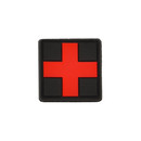 Klett-Abzeichen Erste Hilfe aus PVC, 2,5 x 2,5 cm in Schwarz / Rot