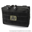 Klettabzeichen mit Blutgruppe, 3,8 x 2,8 cm Patch aus PVC
