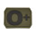 Klettabzeichen mit Blutgruppe 0+ in Oliv, 3,8 x 2,8 cm Patch aus PVC