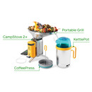 BioLite CampStove Complete Cook Kit mit CampStove 2+, Portable Grill, KettlePot und CoffeePress