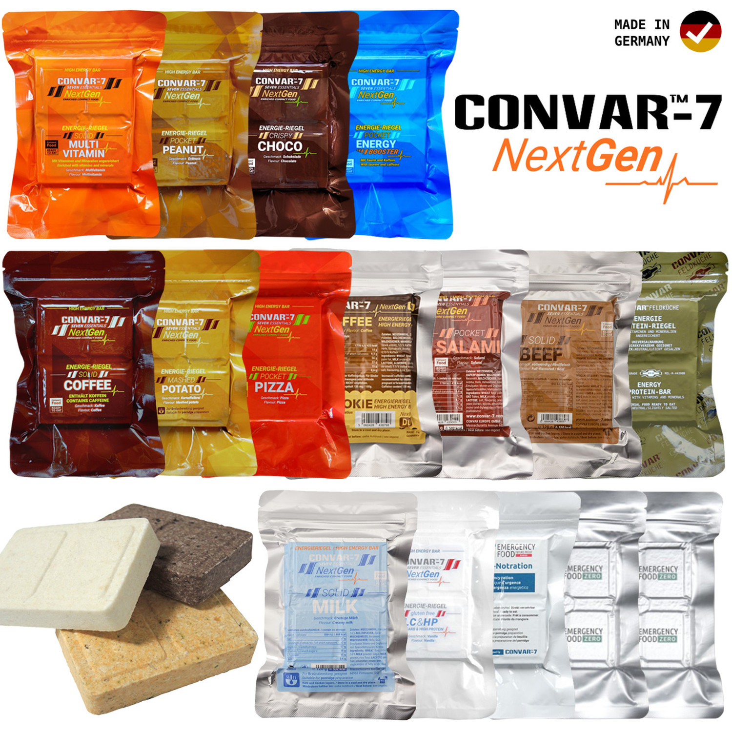 Convar-7 NextGen Energieriegel 120 g in neuen Geschmacksrichtungen
