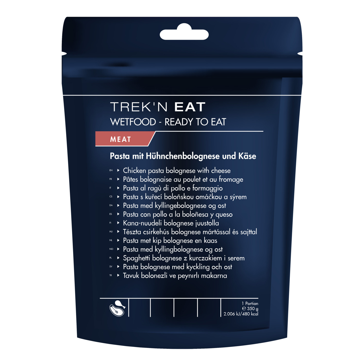 Trekn Eat Wetfood Pasta mit Hhnchenbolognese und Kse - &bdquo;Ready To Eat&rdquo;-Mahlzeit