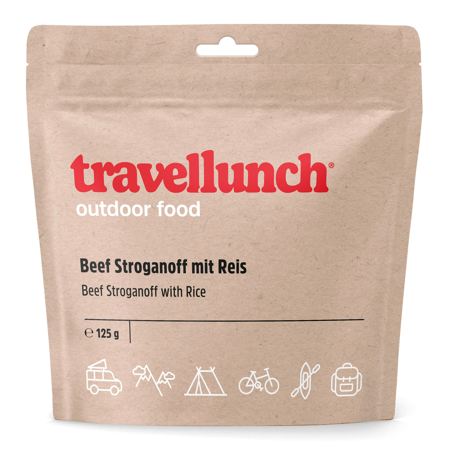 Travellunch Beef Stroganoff mit Reis 125 g