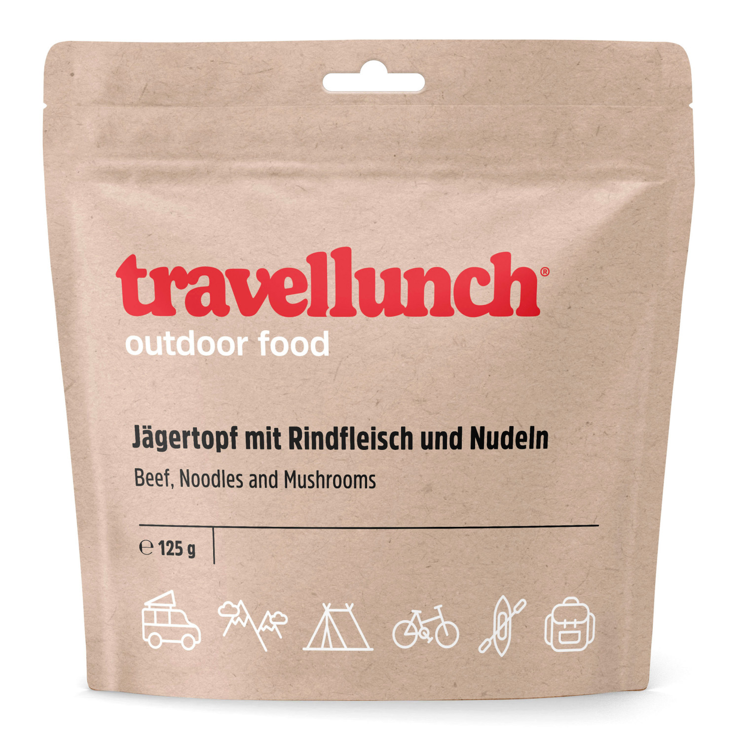 Travellunch Jgertopf mit Rindfleisch und Nudeln 125 g