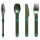 Full Windsor Magware in Grün (Forest Green) - magnetisches Besteck aus Aluminium mit Etui