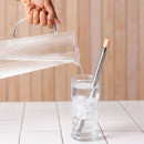 LifeStraw Sip Wasserfilterstrohhalm in Apricot (helles Orange) aus Edelstahl mit Etui