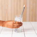 LifeStraw Sip Wasserfilterstrohhalm in Apricot (helles Orange) aus Edelstahl mit Etui