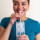 LifeStraw Sip Wasserfilterstrohhalm in Apricot (helles Orange) aus Edelstahl mit Etui