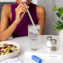 LifeStraw Sip Wasserfilterstrohhalm in Stormy Blue (Blau) aus Edelstahl mit Etui