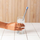 LifeStraw Sip Wasserfilterstrohhalm in Stormy Blue (Blau) aus Edelstahl mit Etui