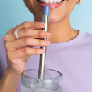 LifeStraw Sip Wasserfilterstrohhalm in Stormy Blue (Blau) aus Edelstahl mit Etui