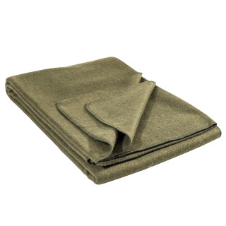 Mountainhill Wolldecke 225 x 150 cm, Oliv, einfarbig (80% Schafwolle, 20% Polyester)