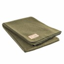 Mountainhill Wolldecke 225 x 150 cm, Oliv, einfarbig (80% Schafwolle, 20% Polyester)
