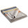 Mountainhill Wolldecke 225 x 150 cm, Natur mit farbigen Streifen (80% Schafwolle, 20% Polyester)