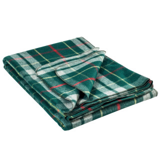 Mountainhill Wolldecke 225 x 150 cm, Grün, kariert (80% Schafwolle, 20% Polyester)