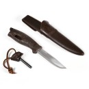 Light My Fire Swedish FireKnife Bio 2in1 in Braun mit Feuerstarter und Holster