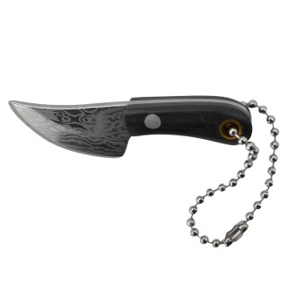 Mini-Schlüsselanhänger Messer "Skinner" aus Metall mit Kunstlederscheide