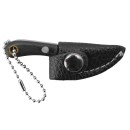 Mini-Schl&uuml;sselanh&auml;nger Messer &quot;Skinner&quot; aus Metall mit Kunstlederscheide