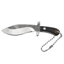 Mini-Schl&uuml;sselanh&auml;nger Machete &quot;Bowie&quot; aus Metall mit Kunstlederscheide