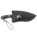 Mini-Schl&uuml;sselanh&auml;nger Machete &quot;Bowie&quot; aus Metall mit Kunstlederscheide