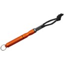 Feuerstarter im Alu-Geh&auml;use in Orange mit Kordelband und Schl&uuml;sselring