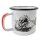 Emaille Tasse mit Berg- und Kompassmotiv (350 ml oder 450 ml)
