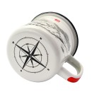 Emaille Tasse mit Berg- und Kompassmotiv mit 350 ml (Klein)