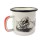 Emaille Tasse mit Berg- und Kompassmotiv mit 350 ml (Klein)