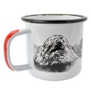 Emaille Tasse mit Berg- und Kompassmotiv mit 450 ml (Gro&szlig;)