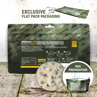Convar Feldküche Vanillecreme mit Schokoknusperwürfel (95 g)