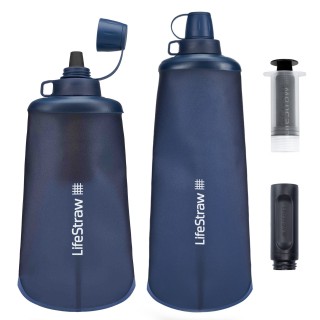 LifeStraw Peak Squeeze Bottle Wasserfilter 650 ml oder 1 L in Blau