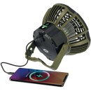 NGT XL Bivvy Fan 3-in-1: Ventilator, LED-Licht und Powerbank