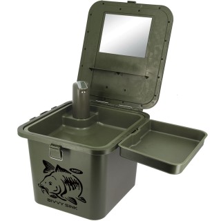 All-in-One-Waschstation mit Spüle, Wasserhahn, zwei 5 L Behältern für Camping und Angeln