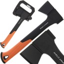 Axt mit Nylonstiel und gummiertem Griff in Orange