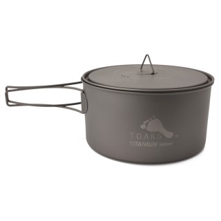 Toaks Titanium 900 ml D130 mm Pot - ultraleichter Topf mit Deckel und Klappgriffen aus Titan