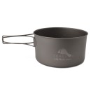 Toaks Titanium 900 ml D130 mm Pot - ultraleichter Topf mit Deckel und Klappgriffen aus Titan