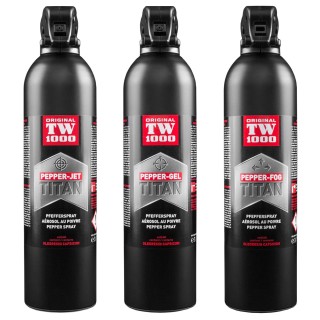 TW1000 Titan 750 ml Pfefferspray mit unterschiedlichem Sprühverhalten