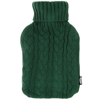 Wärmflasche 2 L mit Strickbezug-Tasche in Oliv