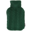 Wärmflasche 2 L mit Strickbezug-Tasche in Oliv