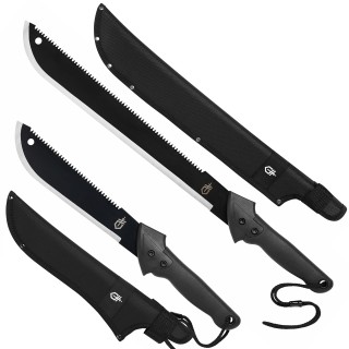 Gerber Gator und Gator Jr. Machete mit Säge auf dem Klingenrücken