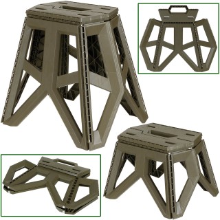 Campinghocker faltbar mit 24 cm oder 40 cm Höhe in Oliv