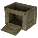 Klappbare Kunststoffbox mit Klappdeckel und Frontklappe