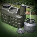 Klappbarer Wasserhahn mit Pumpe f&uuml;r Wasserkanister, per USB-C aufladbarer Akku