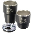 NGT Isolierbecher Set mit 180 ml, 240 ml Becher und Deckel, mit Karpfen-Motiv