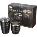 NGT Isolierbecher Set mit 180 ml, 240 ml Becher und Deckel, mit Karpfen-Motiv