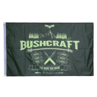 Bushcraft Flagge 150 x 100 cm mit Outdoor-Motiv